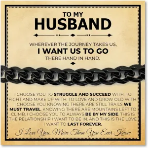 Love You This Much Jewelry Gift Set - Classic Steel Bracelet - Romantic Gift, Unique Husband Gifts