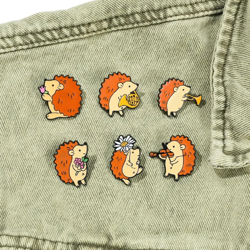 Lovely Animals Enamel Pins Set, Cute Lapel Badges Brooches, Cartoon Pins Set for Backpack Clothes Hats Funny Pins and Button Jewelry Accessories