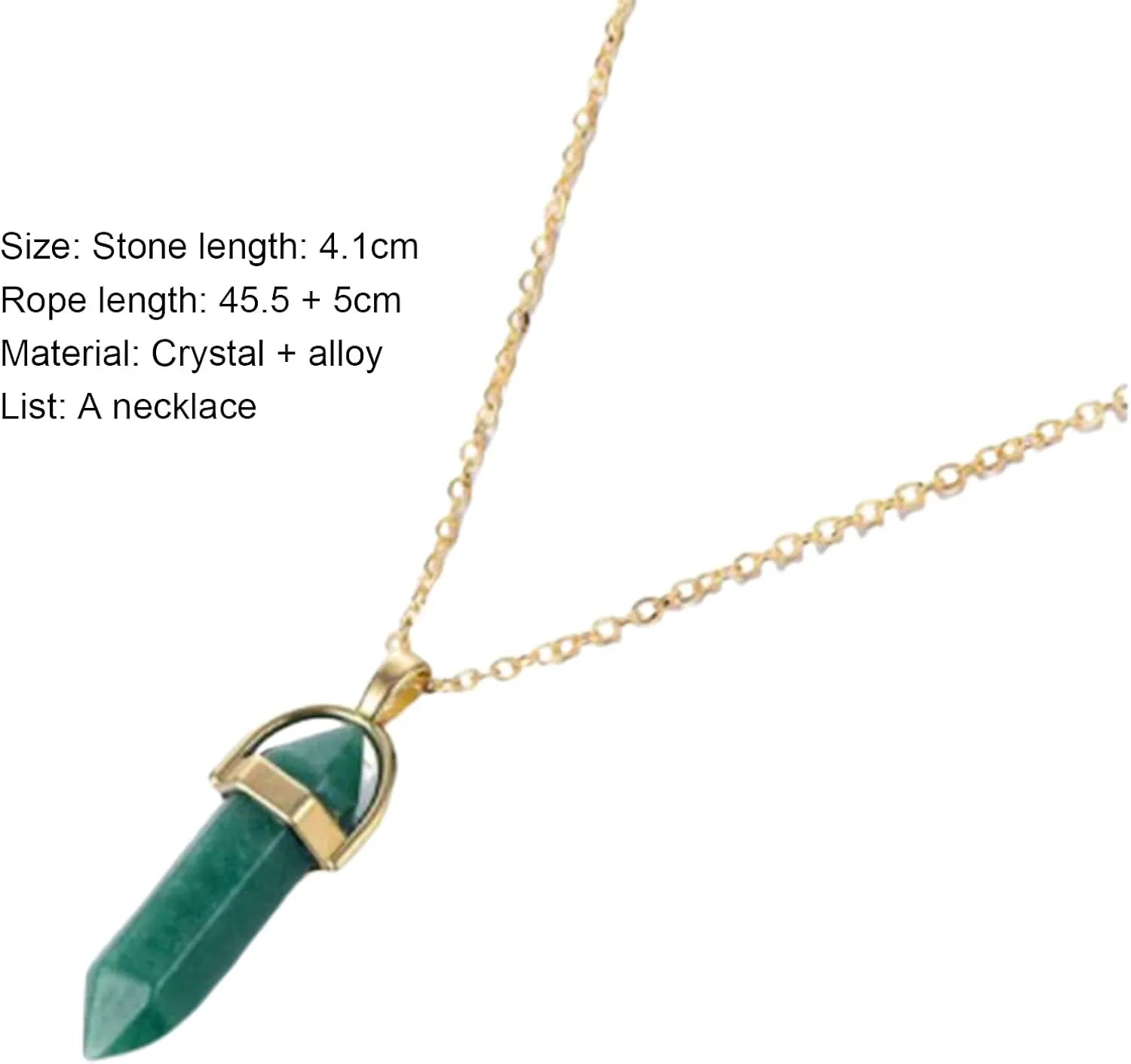 Lucare Necklace Faux Crystal Stone Necklace Rust-Proof Faux Crystal Stone Gorgeous Eco-Friendly