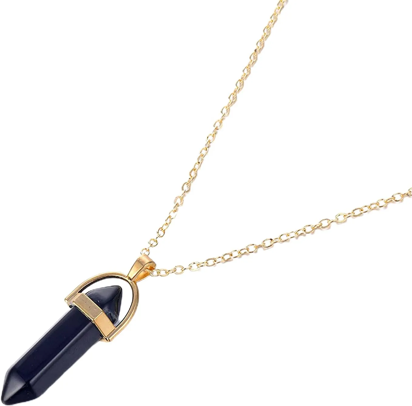 Lucare Necklace Faux Crystal Stone Necklace Rust-Proof Faux Crystal Stone Gorgeous Eco-Friendly