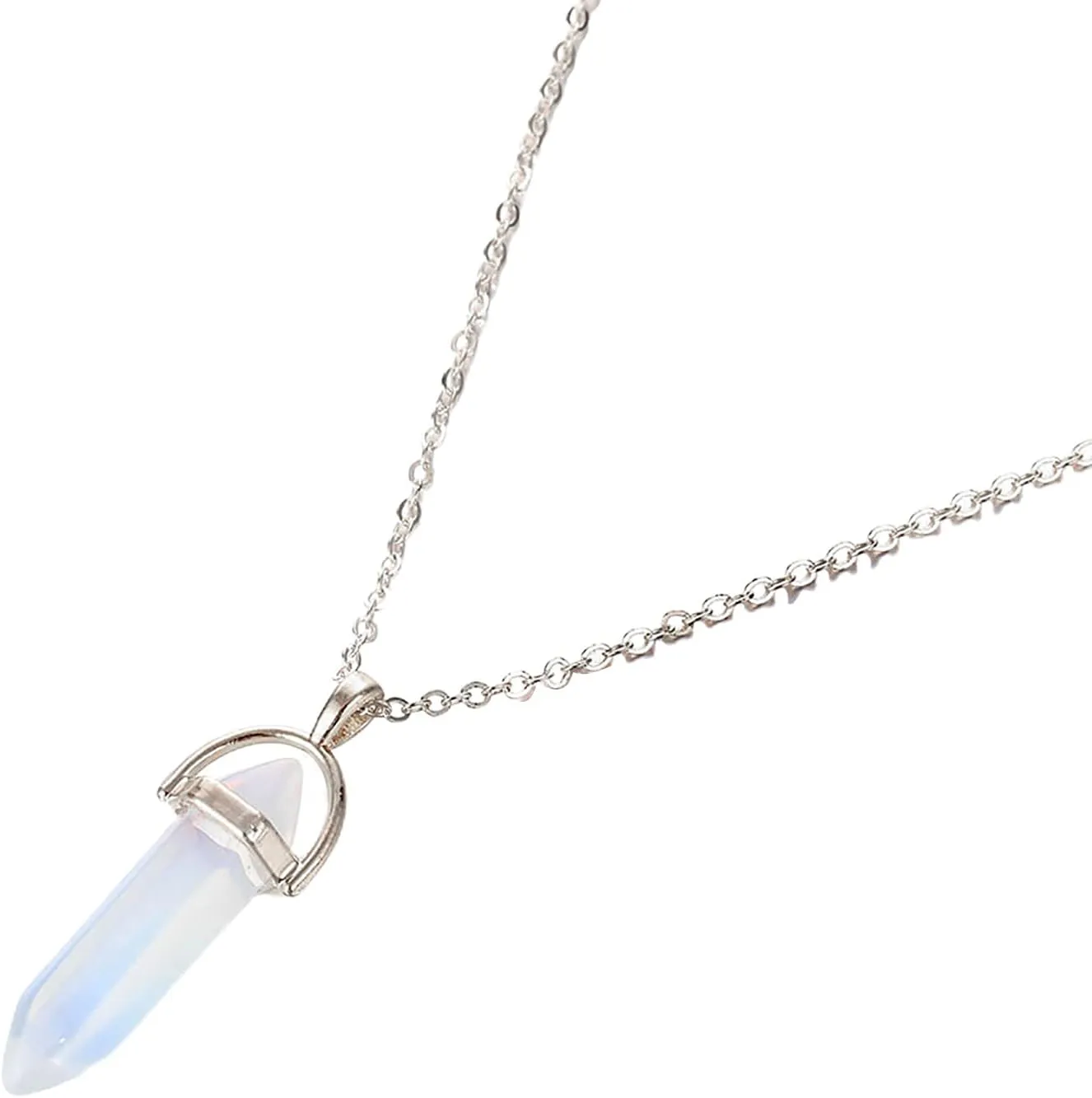 Lucare Necklace Faux Crystal Stone Necklace Rust-Proof Faux Crystal Stone Gorgeous Eco-Friendly