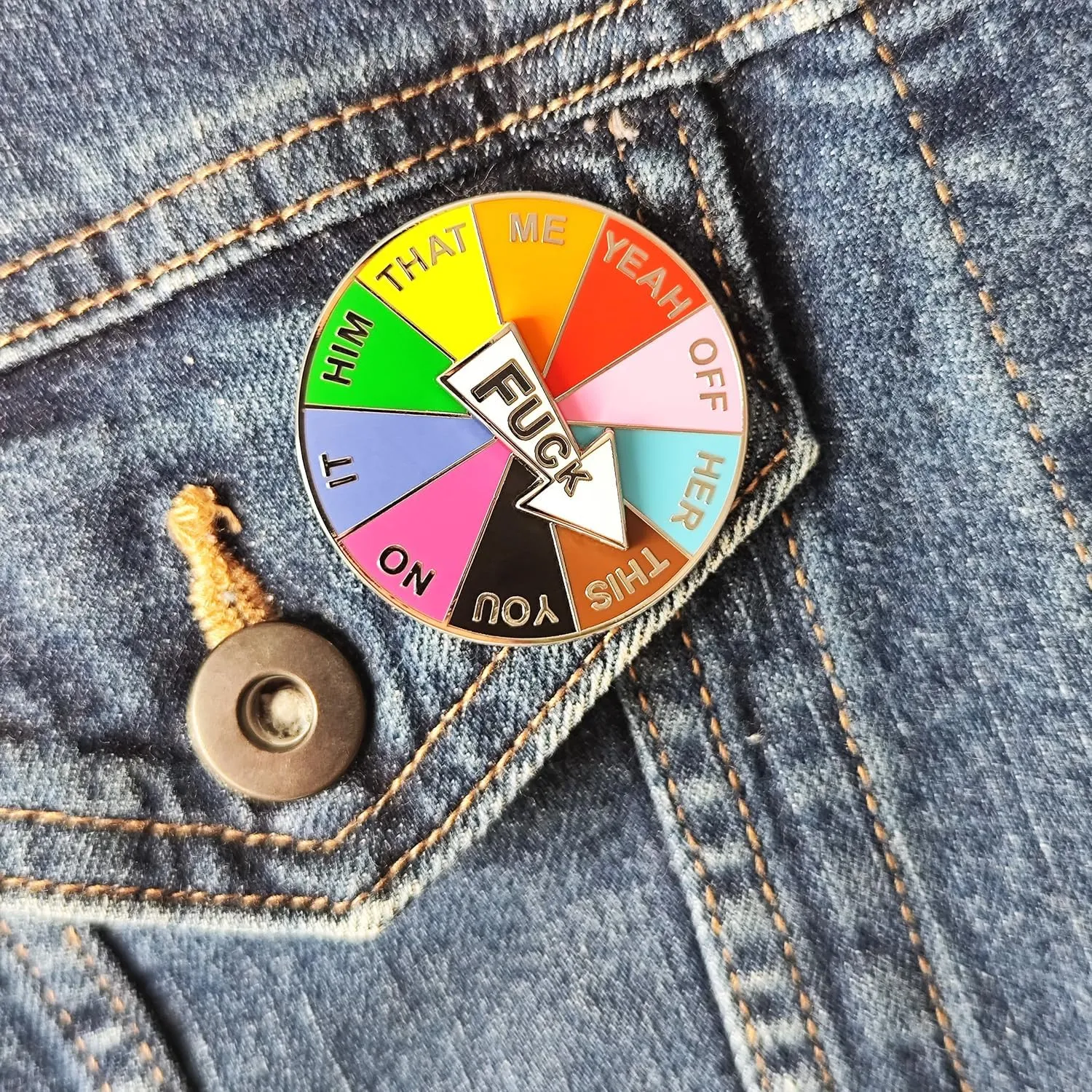 Lucky Wheel Enamel Pins Rotatable Arrows Fun Pin Brooches Badges Cool Funny Lapel Pins For Bags Backpacks Hats Gifts Decoration