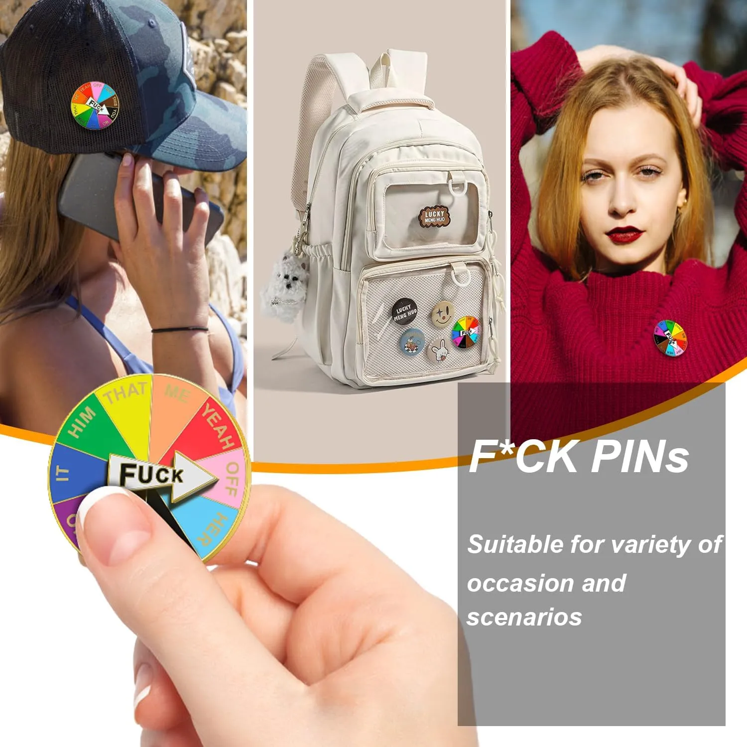 Lucky Wheel Enamel Pins Rotatable Arrows Fun Pin Brooches Badges Cool Funny Lapel Pins For Bags Backpacks Hats Gifts Decoration