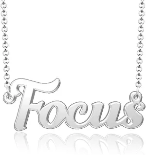Meaningful Personalized Everyday Custom Name Plate Word Necklace