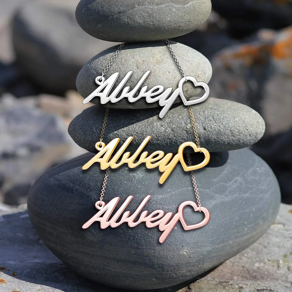 Meaningful Personalized Everyday Custom Name Plate Word Necklace