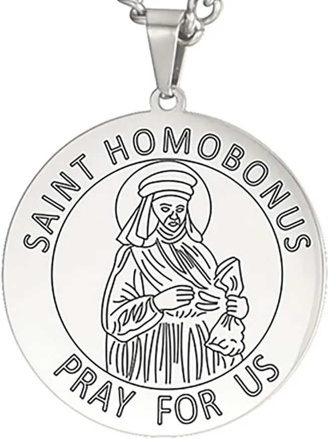 Medal Necklace - Catholic Pendant For Travelers, Stainless Steel Religious Jewelry