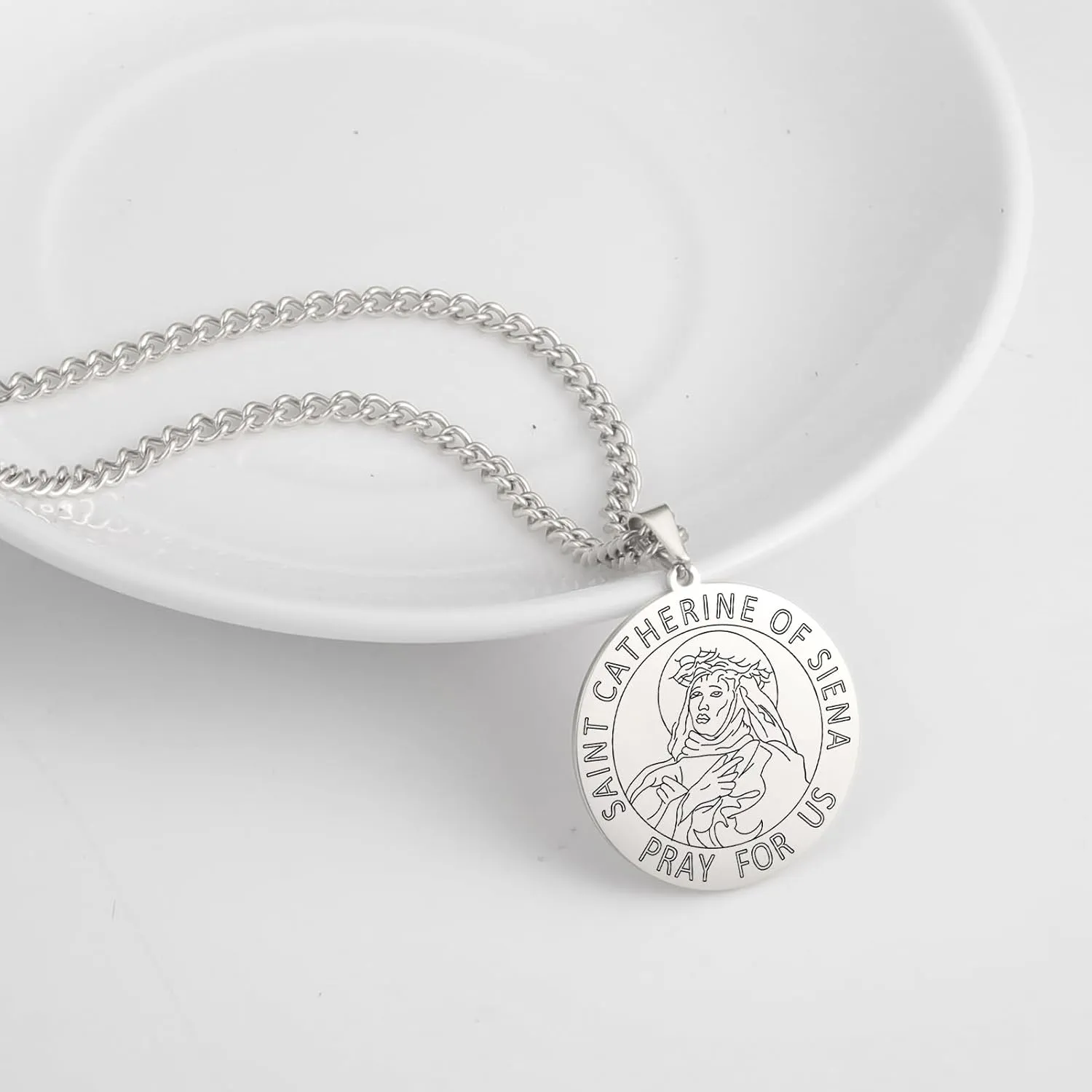 Medal Necklace - Catholic Pendant For Travelers, Stainless Steel Religious Jewelry