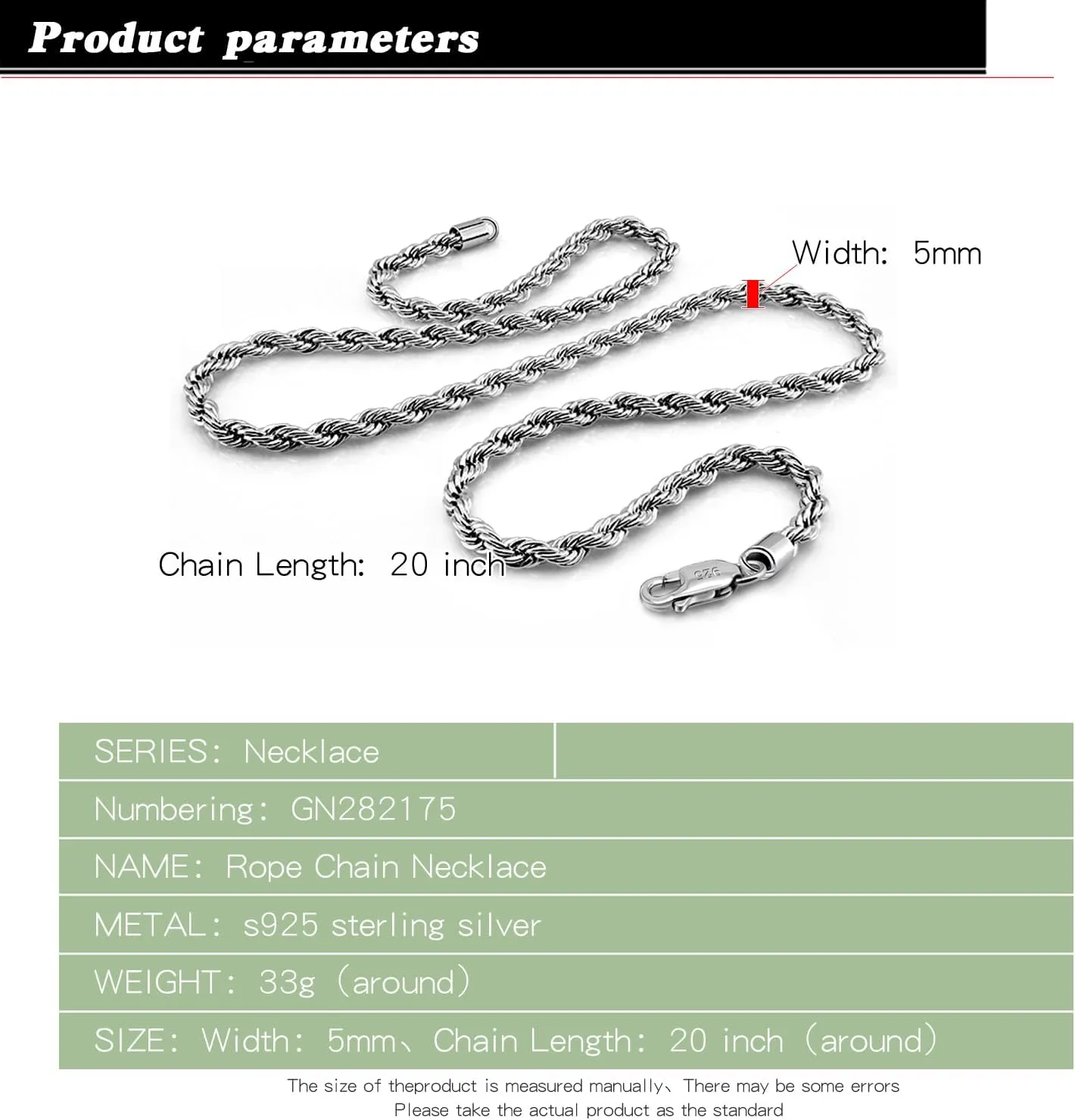 Men 925 Sterling Silver 5mm Twist Rope Chain Necklace 24k Real Gold Plated Women Diamond Cut Clasp Rope Box Chain 18" 20 "22" 24 "26" 28 "30" Chocker Jewelry Gifts