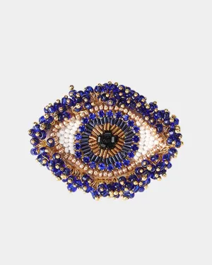Milos Brooch in Navy