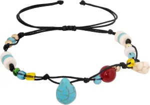 MINACHI Bohemian Braided Bead Anklet, Irregular Shape, Unique Style, Best Summer Jewelry for Women