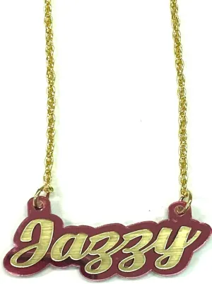 MIRROR MANIA Necklace Name Plate Personalized Custom Name Necklace Nameplate Name Laser Cut Gold Script Cursive Letters, Premium Gold Chain, Made To Order Any Name - Dazzling and Stunning!