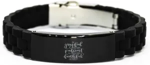 Motivational Christian Bracelet, Be Joyful in Hope, Patient in Affliction, Faithful in Prayer, Inspirational Christmas, Family, for Christian Men, Women, Girls & Boys