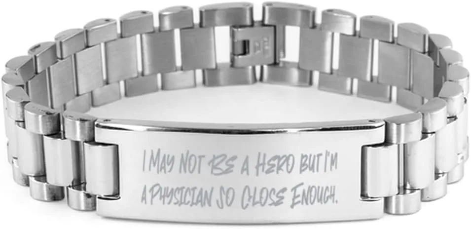 Motivational Physician Gifts, I May Not Be a Hero but I'm a Physician, Motivational Ladder Bracelet For Coworkers From Coworkers, Friendship bracelet, Climbing bracelet, Gift for her, Unique gift,