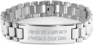 Motivational Physician Gifts, I May Not Be a Hero but I'm a Physician, Motivational Ladder Bracelet For Coworkers From Coworkers, Friendship bracelet, Climbing bracelet, Gift for her, Unique gift,