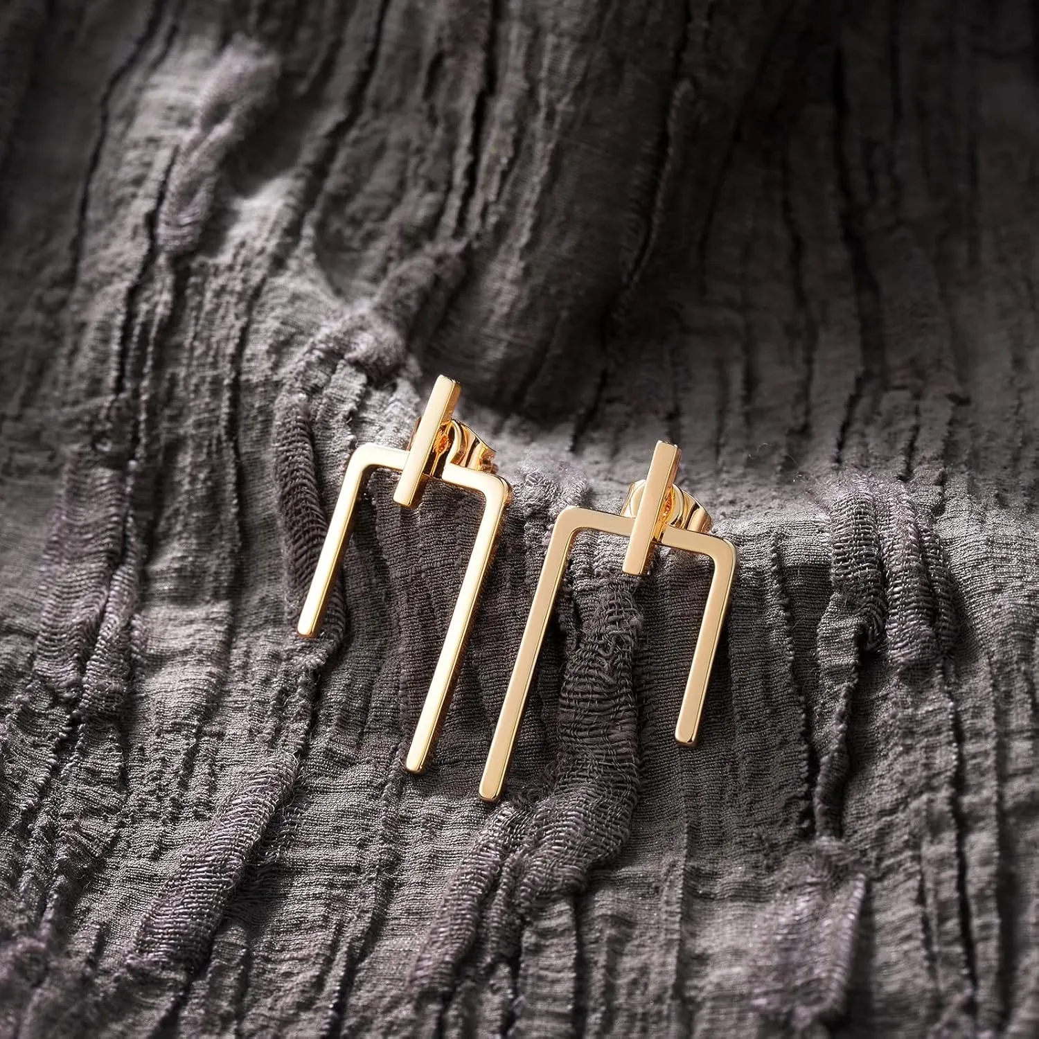 MTMY Gold Stud Earring for Women 14K Gold Plated Dainty Cubic Zirconia Studs Earrings Cute Simple Elegant Earrings Jewelry