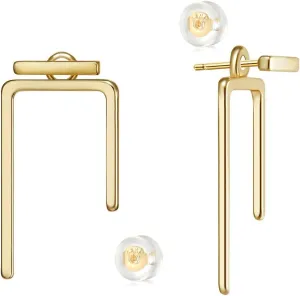 MTMY Gold Stud Earring for Women 14K Gold Plated Dainty Cubic Zirconia Studs Earrings Cute Simple Elegant Earrings Jewelry