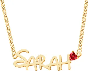 Name Necklace with Birthstone Name Necklace Personalized Customized Necklace with Name Personalized Birthday Gifts Mother's Day Gifts for Women