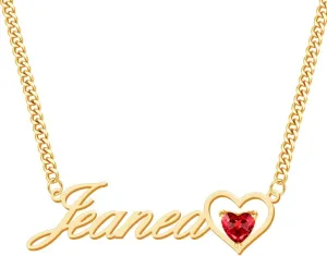 Name Necklace with Birthstone Name Necklace Personalized Customized Necklace with Name Personalized Birthday Gifts Mother's Day Gifts for Women