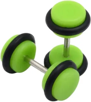 New 2025 1 Pair Acrylic Cheater Ear Plug Tunnels 8Mm Gauge Body Jewelry Faux Piercing Expanders Tragus Fashion Trendy Accessories Creative Gift