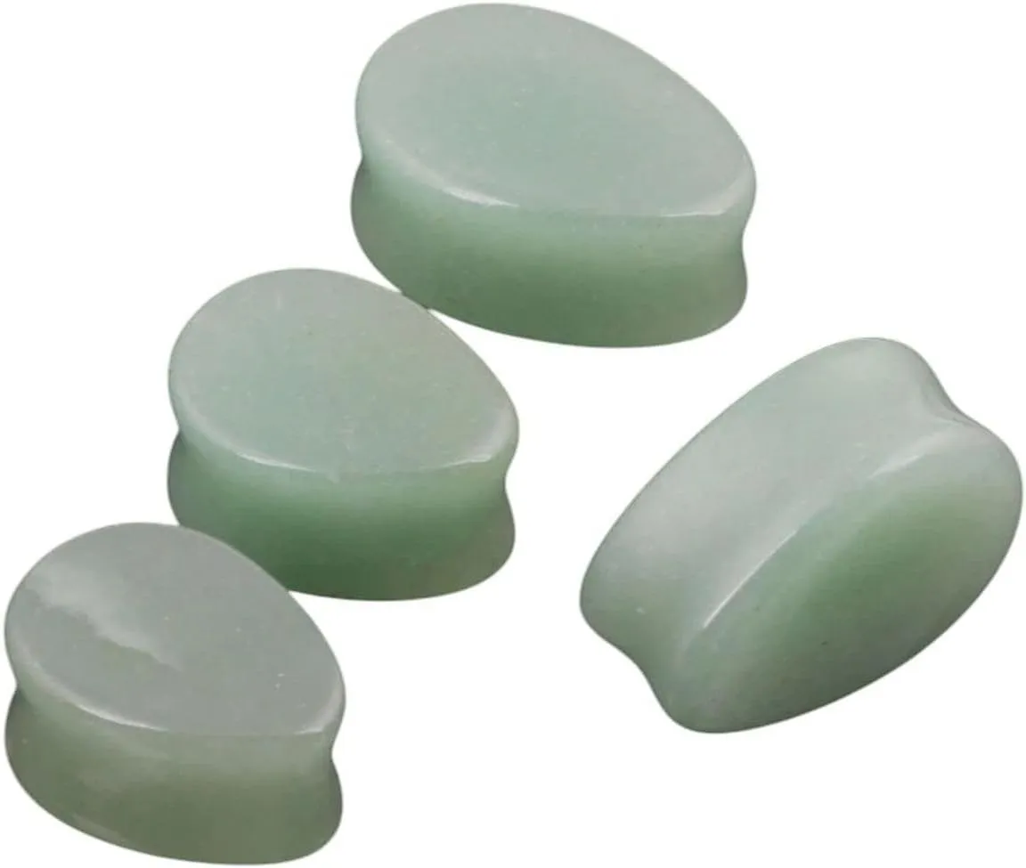 New 2025 2Pcs Fashion Stone Teardrop Ear Plugs Tunnel Piercings Earring Gauges Expanders Stretcher Plug Body Ring Jewelry Trendy Accessories Creative Gift