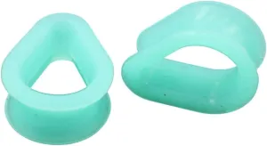 New 2025 2Pcs Silicone Flexible Tear Water Drop Flares Flesh Ear Plugs Tunnel Expander Stretcher Gauges Earrings Piercing Jewelry Fashion Trendy Accessories Creative Gift