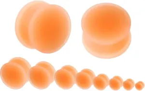 New 2025 2Pcs Skin Silicone Ear Plugs And Tunnels Flexible Lobe Piercings Earring Gauges Stretchers Expanders Body Jewelry Fashion Trendy Accessories Creative Gift