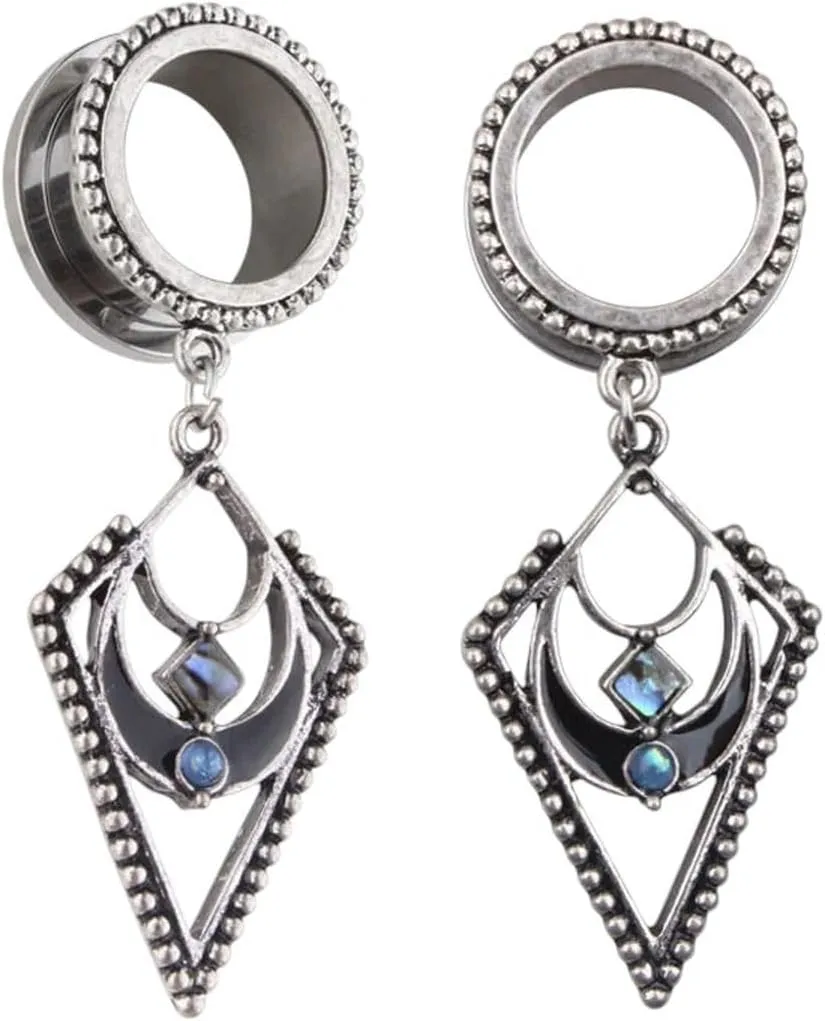 New 2025 2Pcs Stainless Ear Plugs And Tunnels Piercings Screw Fit Expansion Stretched Piercing Flesh Body Jewelry Fashion Trendy Accessories Creative Gift
