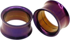 New 2025 2Pcs Surgical Screw Fit Ear Flesh Tunnel Plugs Anodized Internally Thread Double Flared Hollow Expander Gauge Jewelry Fashion Trendy Accessories Creative Gift