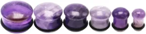 New 2025 2Pcs/Lot Natural Stone Ear Plug And Tunnels Single Flared White Opal Earring Piercings Gauges Expander Body Jewelry Fashion Trendy Accessories Creative Gift