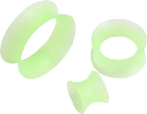 New 2025 Pair Silicone Flexible Thin Double Flared Flesh Tunnel Ear Plugs Gauge Expander Stretcher Earlets Earrings Piercing Jewelry Fashion Trendy Accessories Creative Gift