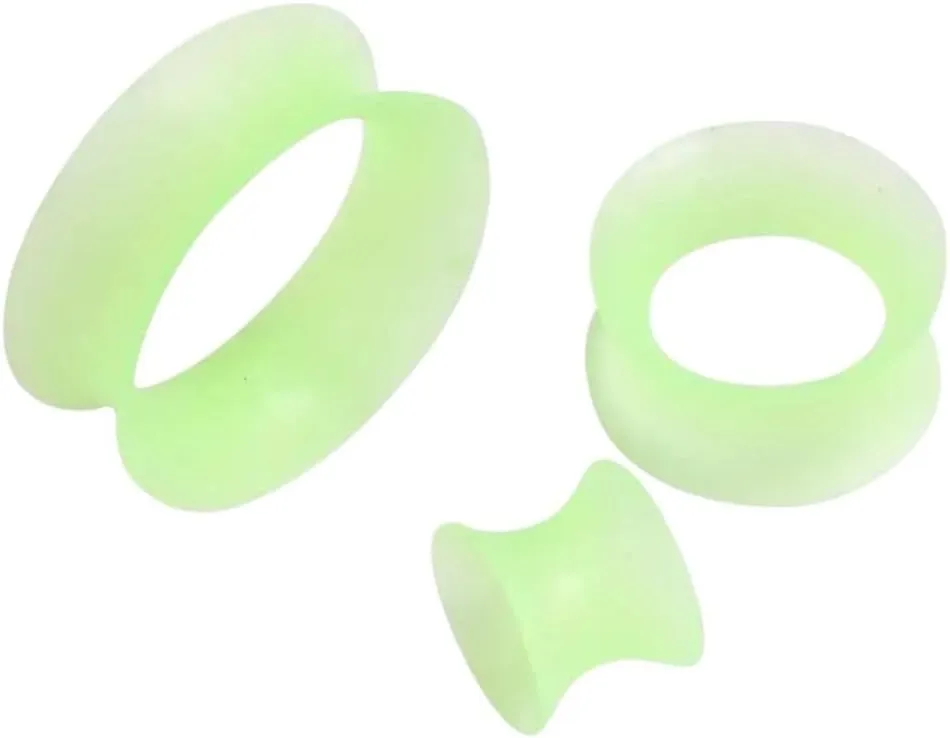 New 2025 Pair Silicone Flexible Thin Double Flared Flesh Tunnel Ear Plugs Gauge Expander Stretcher Earlets Earrings Piercing Jewelry Fashion Trendy Accessories Creative Gift