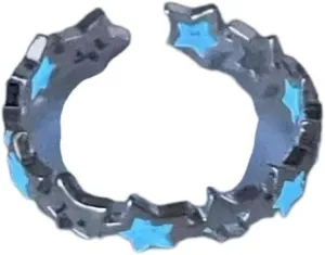 New 2025 Trendy Glow in Dark Luminous Star Ring Silver Open Hollow Out Pentagram Light Adjustable Jewelry Fashion Accessories Creative Gift