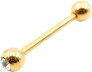 New 2025 Unisex 2Pc 14G/16G Cubic Zircon Ball Stainless Steel Tongue Rings Piercing Septum Industrial Barbell Earrings Stud Body Jewelry Fashion Trendy Accessories Creative Gift For Women And Men
