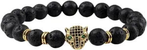 New 2025 Unisex Vintage Leopard Head Charms Men Bracelets Natural Volcanic Stone Bracelet Women Prayer Jewelry Findings Gift Couple Bangle Pulseira Fashion Trendy Accessories Creative For And