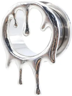 New 2026 Arrive 1Pc Stainless Melt Water Drop Stone Chain Ear Tunnel Plugs Expander Stretcher Gauge Earrings Piercing Body Jewelry Fashion Trendy Accessories Creative Gift