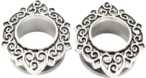 New 2026 Arrive 2Pc Stainless Flower Star Moon Ear Tunnel Plugs Expander Stretcher Gauges Piercing Hollow Expander Body Jewelry Gift Fashion Trendy Accessories Creative