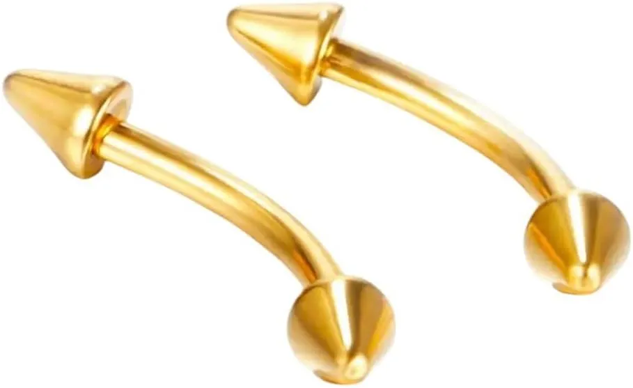 New 2026 Arrive 2Pcs Surgical Eyebrow Piercing Earring 16G Tongue Snake Eye Labret Lip Jewelry Curved Ring Lot Fashion Trendy Accessories Creative Gift