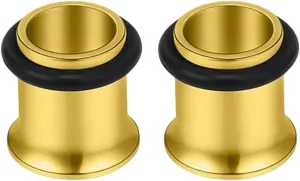 New 2026 Arrive 2Pcs Surgical Single Flare Flesh Hollow Tunnel Ear Plugs Expander Stretchers Earring Gauges Body Piercing Jewelry Fashion Trendy Accessories Creative Gift