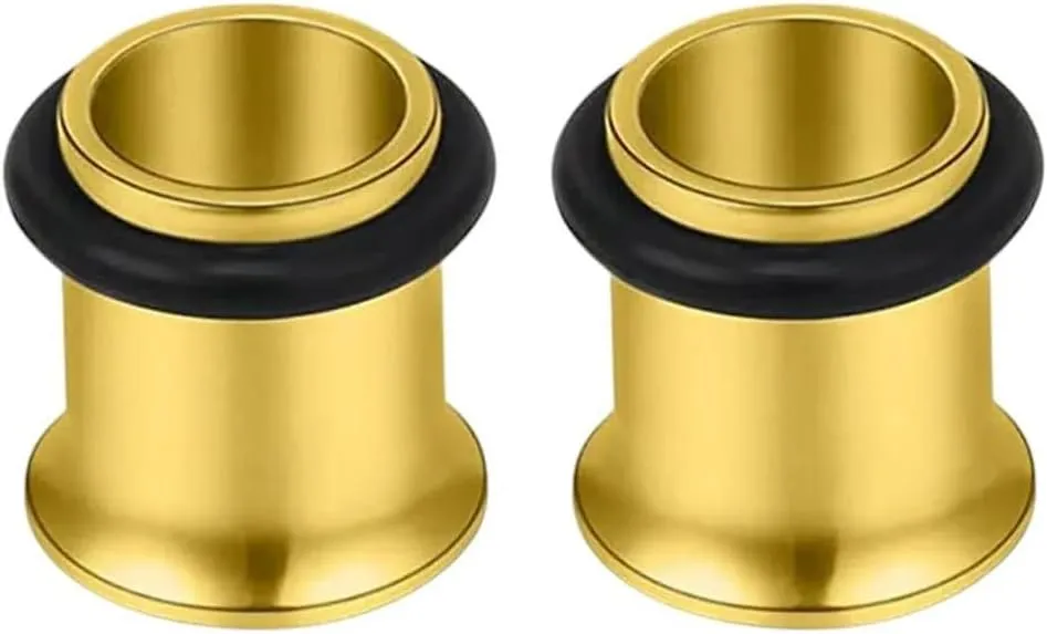 New 2026 Arrive 2Pcs Surgical Single Flare Flesh Hollow Tunnel Ear Plugs Expander Stretchers Earring Gauges Body Piercing Jewelry Fashion Trendy Accessories Creative Gift