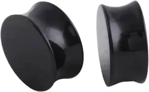 New 2026 Arrive 2Pcs White Black Transparent Acrylic Ear Tunnel Plug Gauges Piercing Double Curved Saddle Expander Stretcher Body Jewelry Fashion Trendy Accessories Creative Gift
