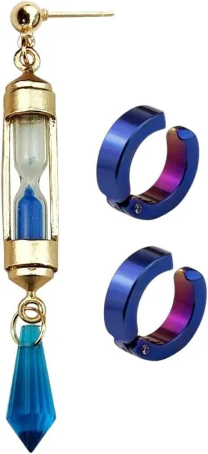 New 2026 Arrive Anime Vanitas Earrings The Case Study Of No Karte Hourglass Ear Cuff Cosplay Jewelry Studs Gifts Fashion Trendy Accessories Creative Gift