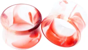 New 2026 Arrive Unisex 2Pcs Transparent Smog Acrylic Hollow Double Flared Ear Tunnels Plugs Expander Stretcher Gauges Piercing Body Jewelry Fashion Trendy Accessories Creative Gift for Women and Men