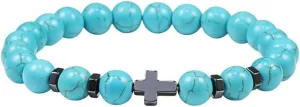 New 2026 Cross Charm Bracelet For Men Women Handmade Beaded Natural Tiger Eye Bracelets Yoga Prayer Jewelry Gift Trendy Accessories Creative