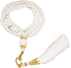 New 2026 Fashion 33 Beads Bracelet Muslim Tassel Prayer Glass Imitation Pearls Islamic Arabic Bracelets For Men Women Gift Rosary Jewelry Trendy Accessories Creative For Women And Men