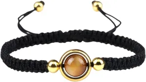 New 2026 Lucky Red Thread Woven Adjustable Prayer Bracelets Charm 8Mm Natural Tiger Eye Stone Pendant Bracelet Women Men Handmade Jewelry Fashion Trendy Accessories Creative Gift For Women And Men