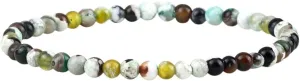 New 2026 Natural Mini Beads Bracelets 4Mm Round Agates Onyx Stone Yoga Bracelet Adjustable Charm Bangle For Women Men Prayer Jewelry Gift Fashion Trendy Accessories Creative