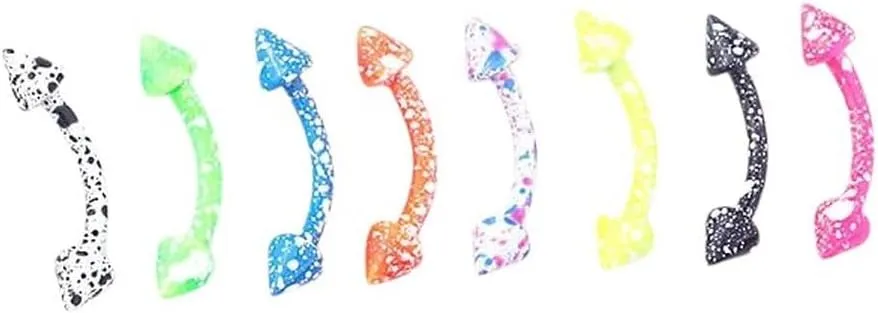 New 2026 Painted Mix Eyebrow Piercing Set Stainless Steel Spike Ring Lot Multipack Tongue Snake Bite Barbell Jewelry Fashion Trendy Accessories Creative Gift