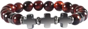 New 2026 Unisex Stainles Stell Prayer Beaded Bracelet Natural Onyx Meditation Men Rosary Christian Cross Women Yoga Jewelry Fashion Trendy Accessories Creative Gift for Women and Men