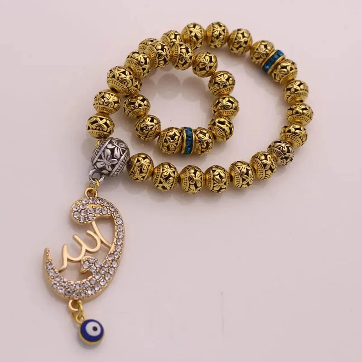 New For Trendy 2025 Allah Ottoman Turkish Prayer 33 Beads Tasbih Bracelets Muslim Tasbih Rosary Jewelry Fashion Accessories Creative Gift