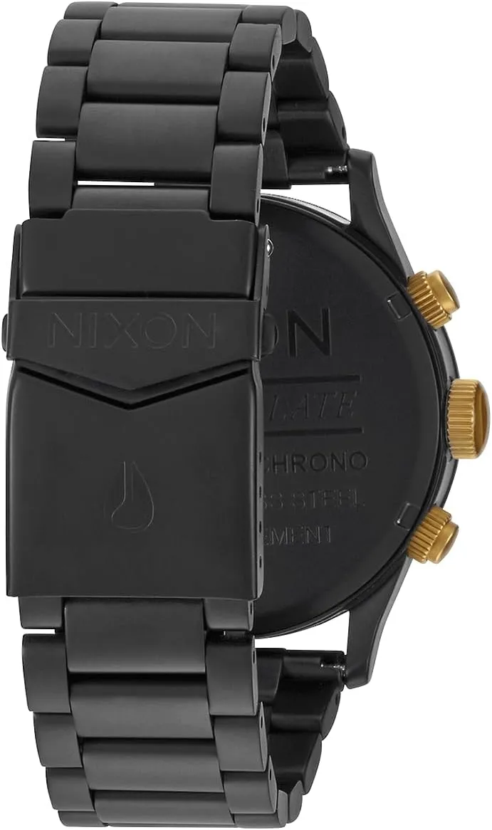 NIXON Sentry Chrono A1390-100m Water Resistant Men's Analog Classic Watch (42mm Watch Face, 23mm-20mm Stainless Steel Band)